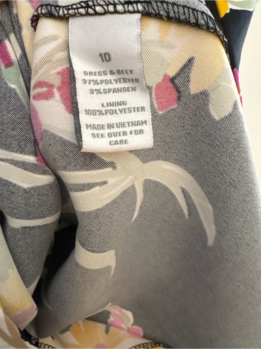 Dress Barn Black Midi Dress with Yellow & Pink Floral Print - Picture 7 of 7